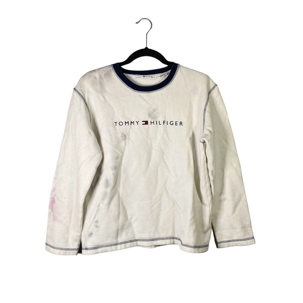 Tommy Hilfiger Vintage Tie Dye Y2K Casual Preppy Crewneck Sweatshirt Size Medium